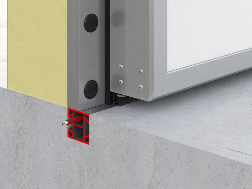 Isitilgan chuqurlikdagi eshik eng past haroratlarda ham muzlashdan saqlaydi.